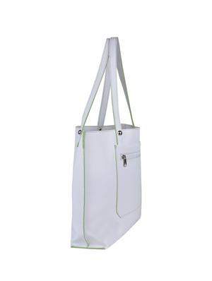 white leatherette regular tote - 14130581 - Standard Image - 4