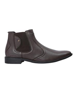 brown leather slip on boots - 14131863 - Standard Image - 2