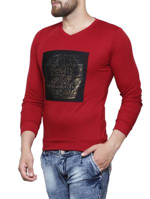 red cotton t-shirt - 14135587 - Standard Image - 2