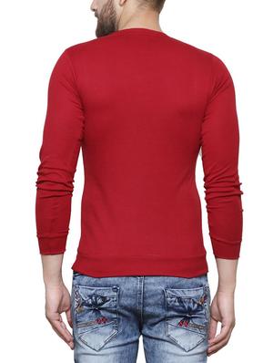 red cotton t-shirt - 14135587 - Standard Image - 3