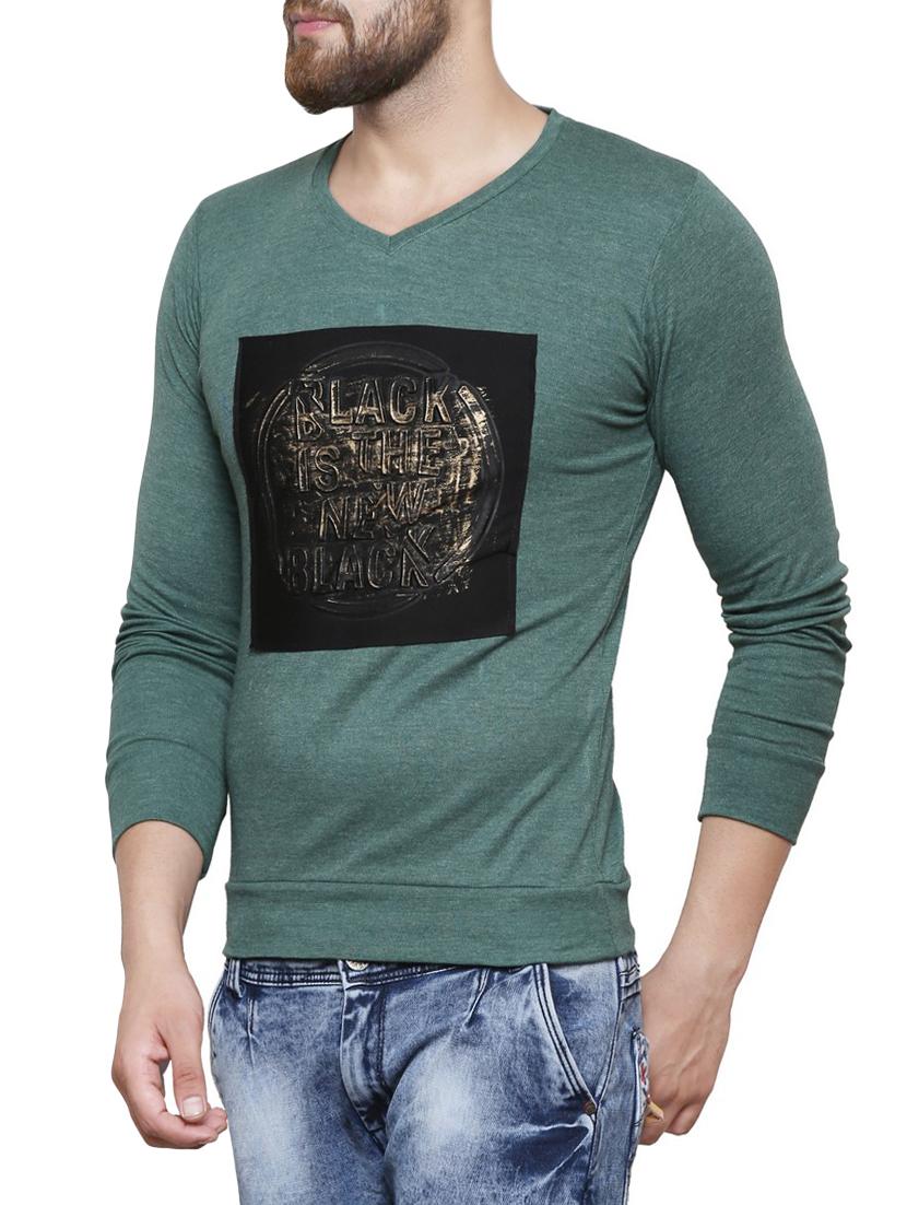 olive green cotton t-shirt - 14135589 - Zoom Image - 2