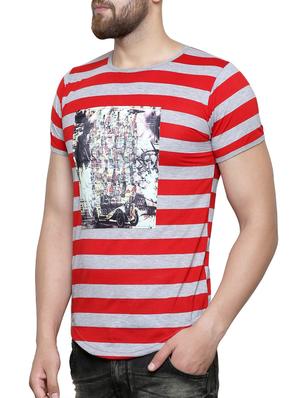 red cotton t-shirt - 14135590 - Standard Image - 2