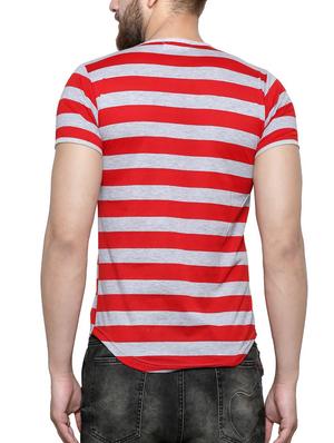red cotton t-shirt - 14135590 - Standard Image - 3