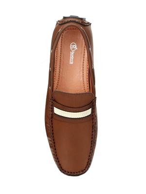 brown leatherette slip on loafer - 14135635 - Standard Image - 4