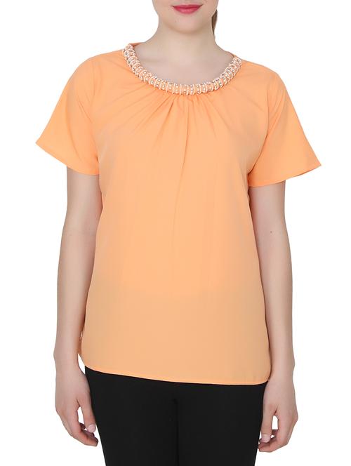 women's straight round neck top - 14137097 -  Standard Image - 0