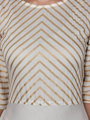 white rayon flared kurta - 14137294 - Standard Image - 4