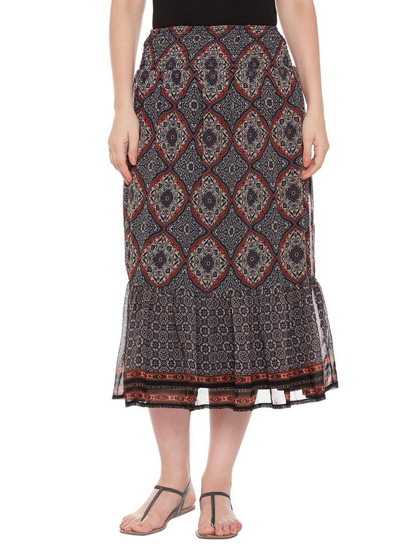 multi colored a-line skirt - 14137743 - Zoom Image - 1