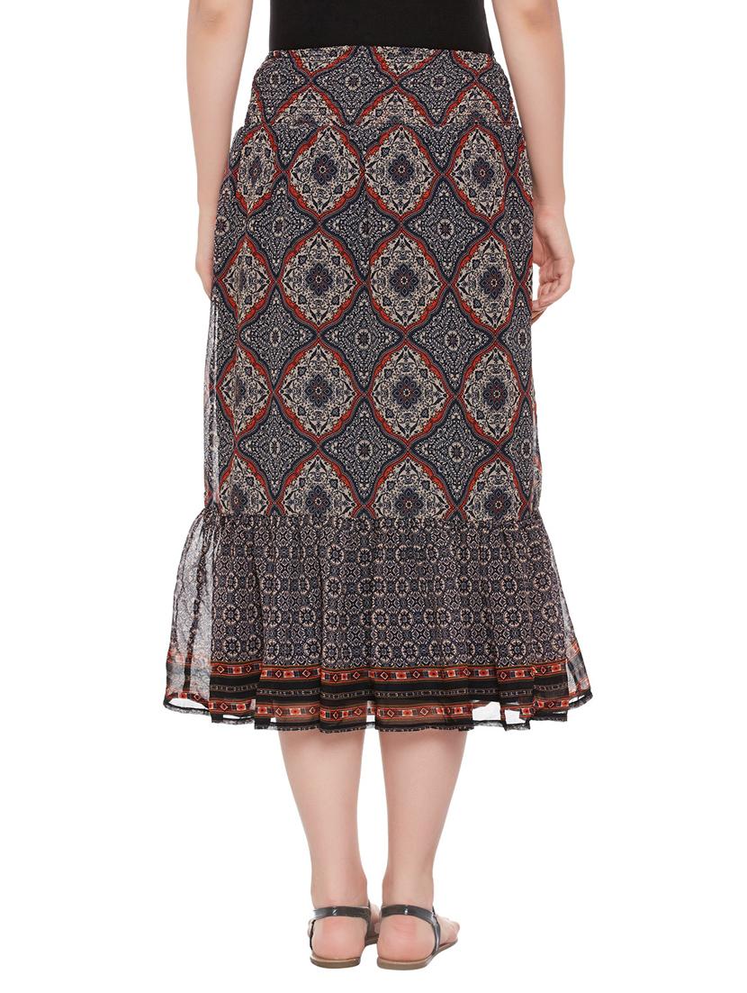 multi colored a-line skirt - 14137743 - Zoom Image - 3