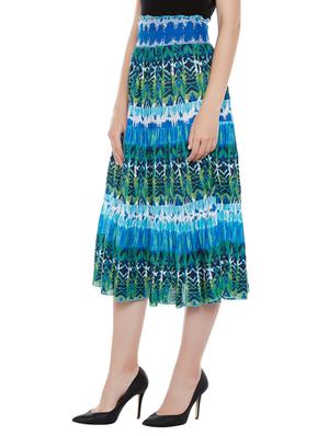 blue cotton aline skirts - 14137744 - Standard Image - 2