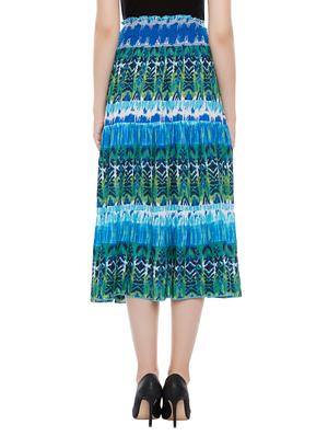 blue cotton aline skirts - 14137744 - Standard Image - 3