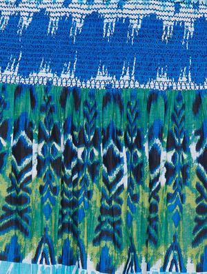 blue cotton aline skirts - 14137744 - Standard Image - 4