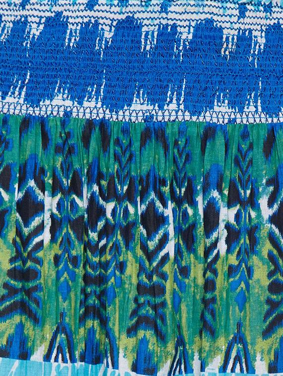 blue cotton aline skirts - 14137744 - Zoom Image - 4
