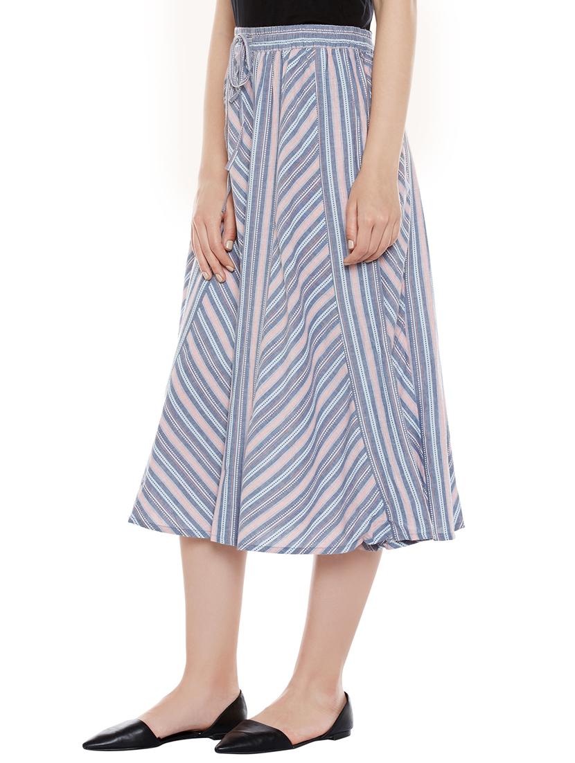 multicoloured cotton a-line skirt - 14137747 - Zoom Image - 2