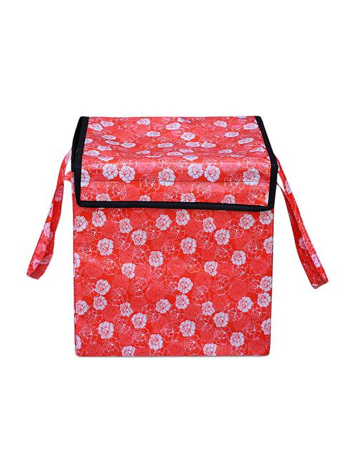 Red Floral Foldable Laundry Basket - 14140743 - Standard Image - 1