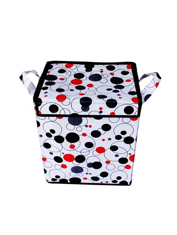 White Circle design Foldable Laundry basket - 14140748 - Zoom Image - 1