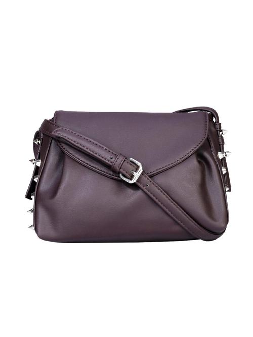 purple leatherette regular sling bag - 14143247 - Standard Image - 1