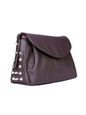 purple leatherette regular sling bag - 14143247 - Standard Image - 5
