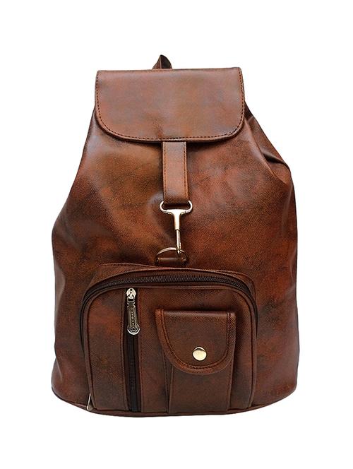 brown leatherette backpack - 14145594 -  Standard Image - 0