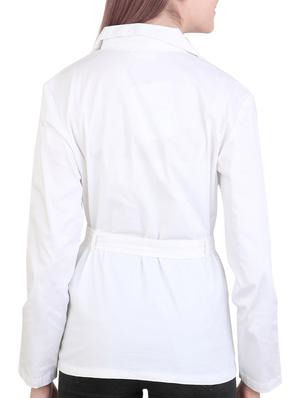 white cotton casual blazer - 14145976 - Standard Image - 3