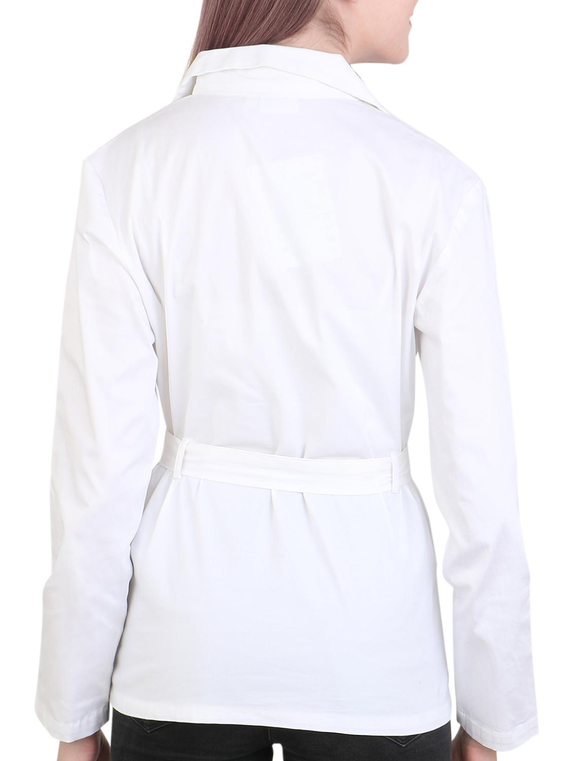 white cotton casual blazer - 14145976 - Zoom Image - 3