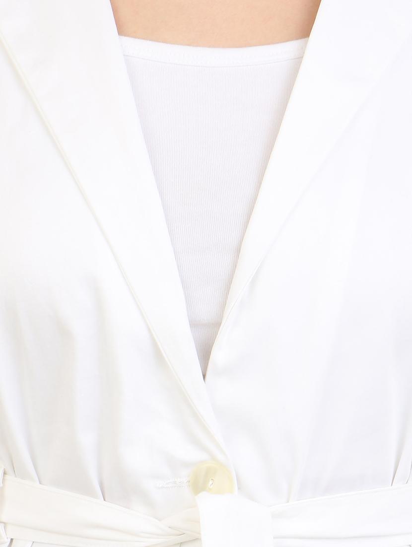 white cotton casual blazer - 14145976 - Zoom Image - 4