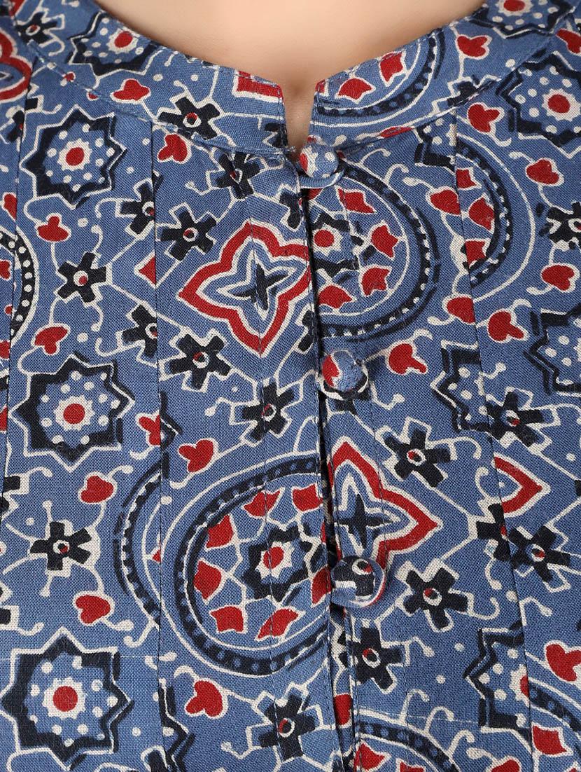 anarkali printed kurta - 14146413 - Zoom Image - 4