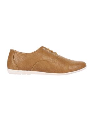 tan faux leather laceup casual shoes - 14146481 - Standard Image - 2