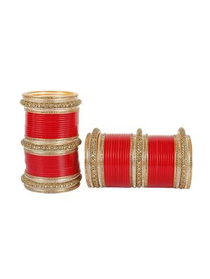 red gold tone stone bangles - 14148294 - Standard Image - 2