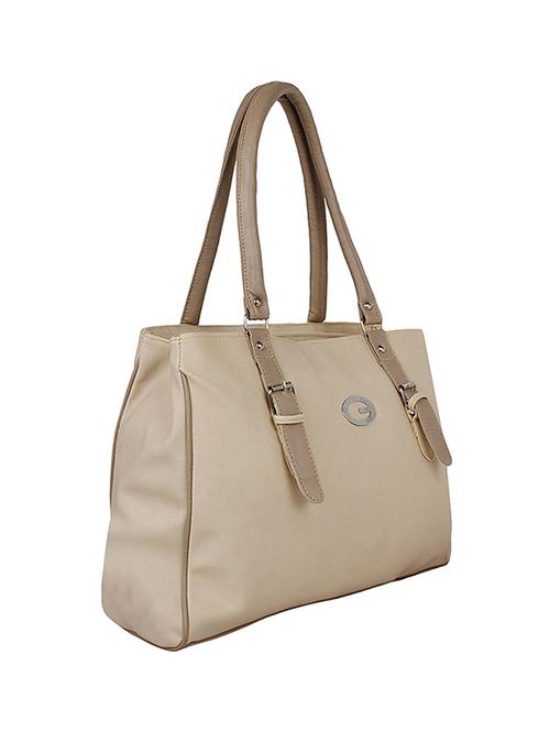 beige leatherette regular handbag - 14151009 -  Standard Image - 0