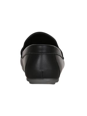 black leatherette slip on loafer - 14153621 - Standard Image - 3