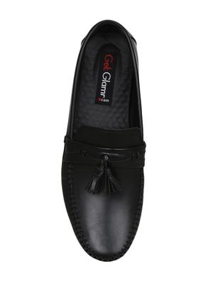 black leatherette slip on loafer - 14153621 - Standard Image - 4