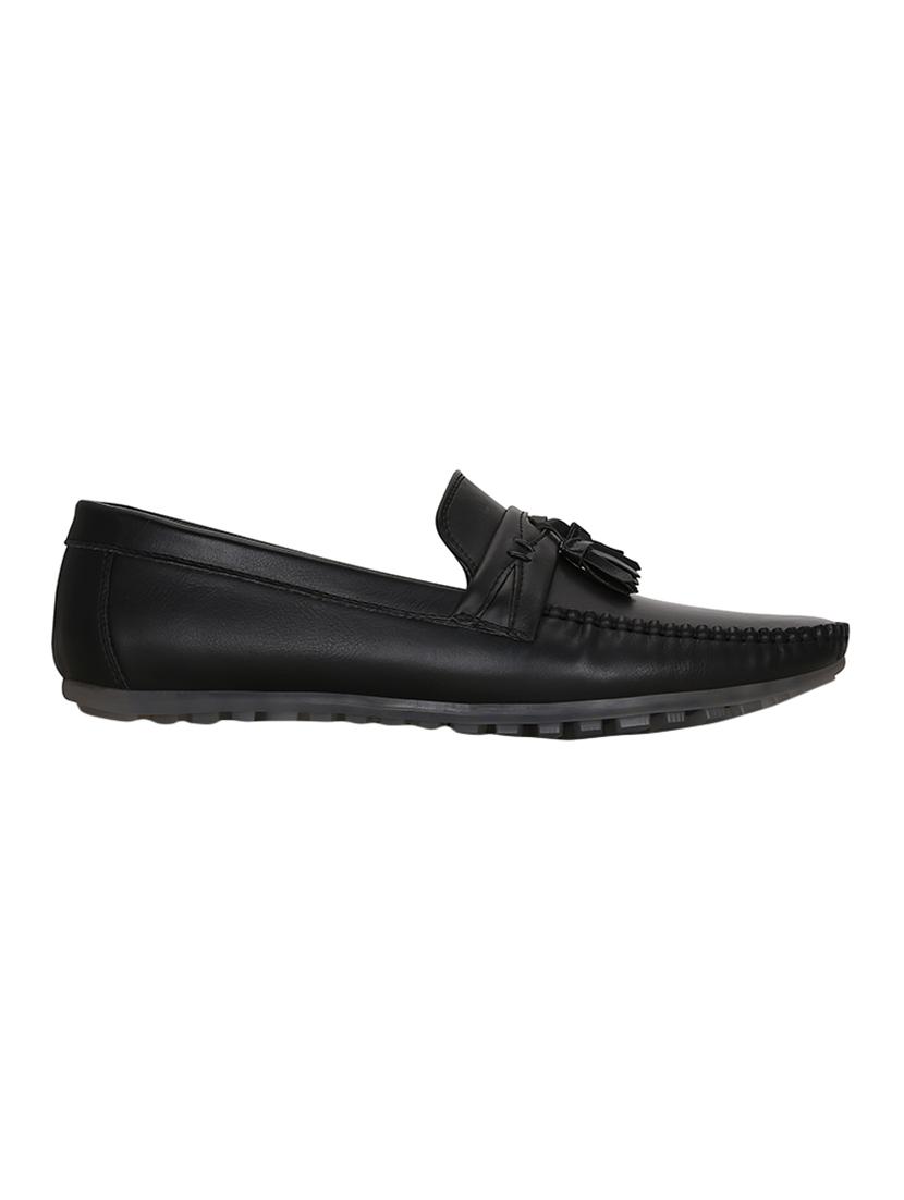 black leatherette slip on loafer - 14153621 - Zoom Image - 2