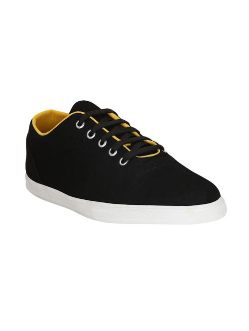 black canvas lace up sneaker - 14153658 -  Standard Image - 0