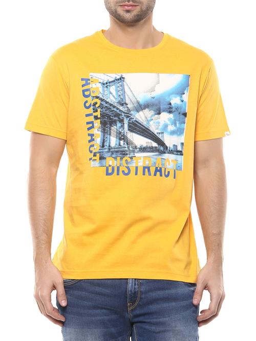 yellow cotton t-shirt - 14153922 - Standard Image - 1