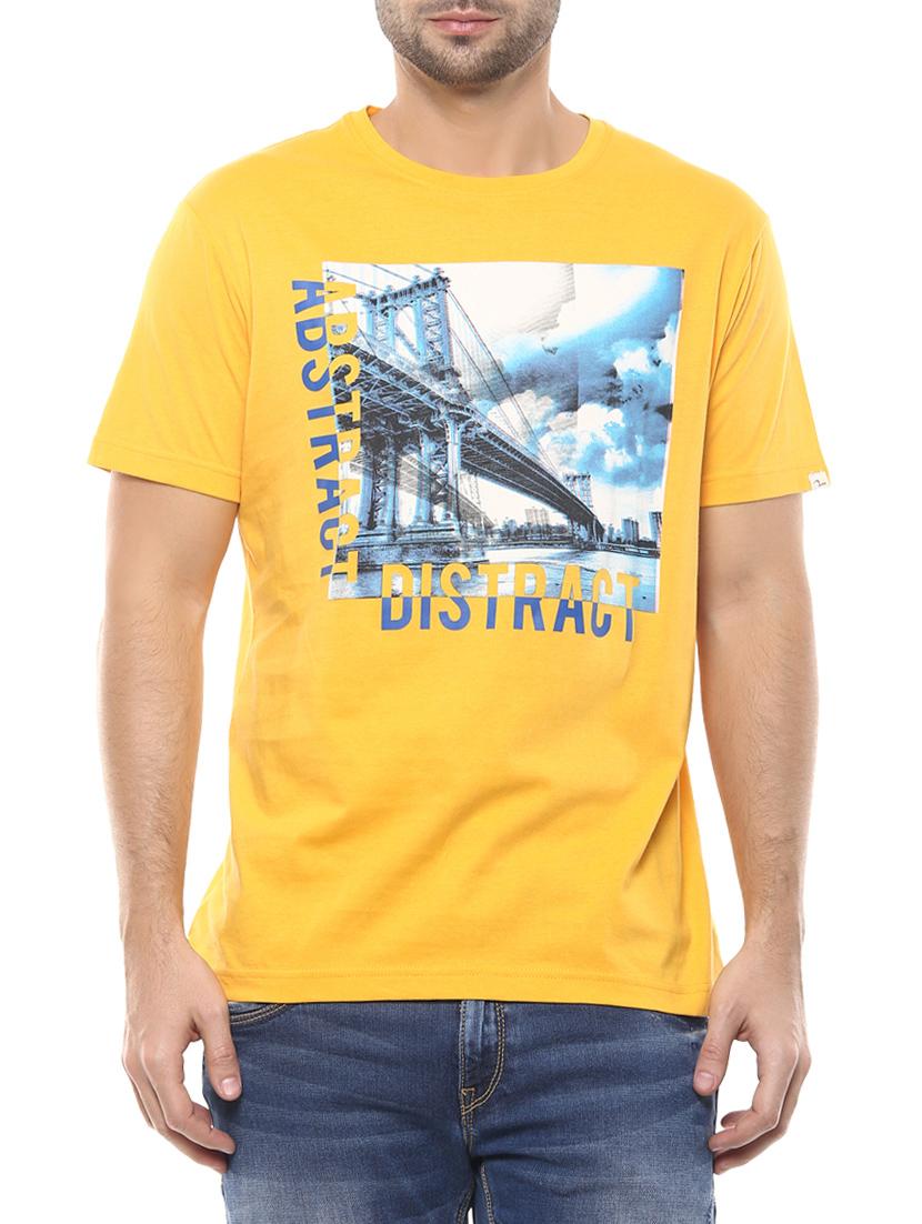 yellow cotton t-shirt - 14153922 - Zoom Image - 1