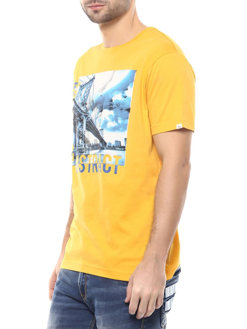yellow cotton t-shirt - 14153922 - Zoom Image - 2