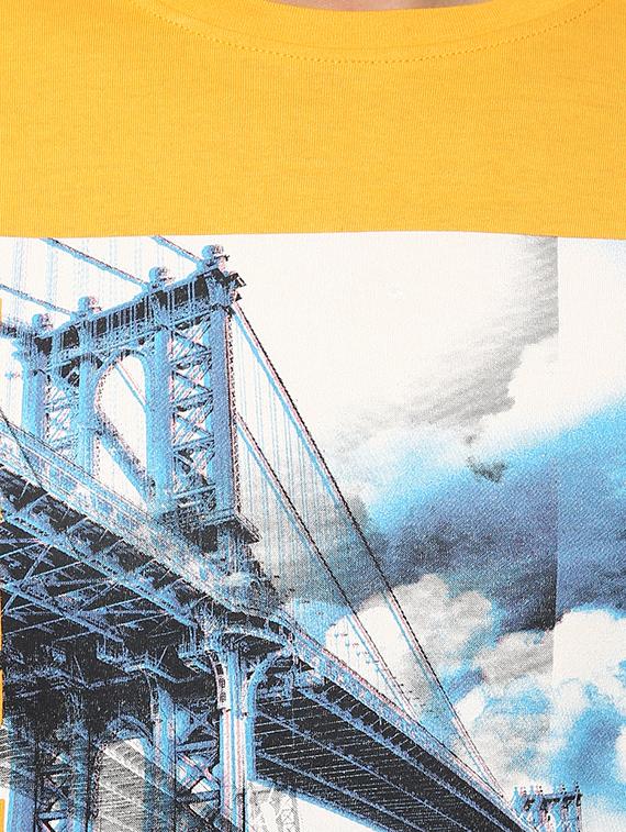 yellow cotton t-shirt - 14153922 - Zoom Image - 4