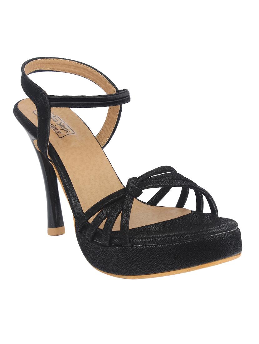 black back strap sandal