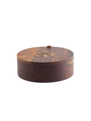 sheesham burnt work roti box - 14154993 - Standard Image - 2