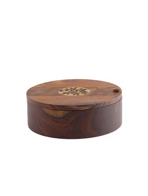 sheesham burnt work roti box - 14154993 - Standard Image - 3