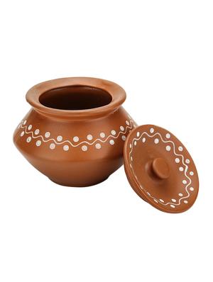 earthen ceramic handi set of 3 - 14155060 - Standard Image - 3