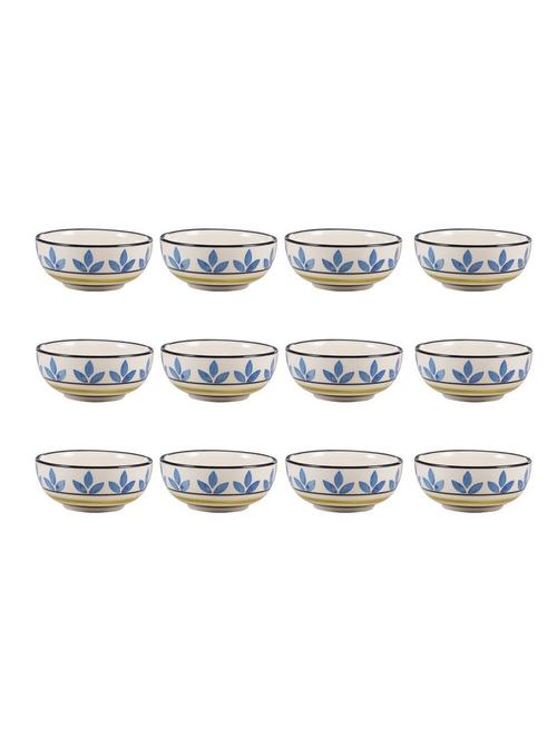 dining dessert bowl ceramic/stoneware in blue asmiya handmade by caffeine of 12 - 14156229 - Very Small Image - 1