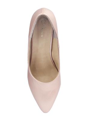 bronze leatherette slip on pumps - 14157994 - Standard Image - 4