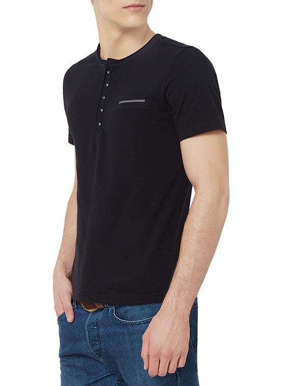 black cotton t-shirt - 14160704 - Zoom Image - 2