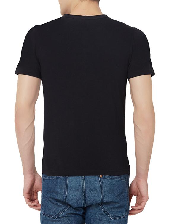 black cotton t-shirt - 14160704 - Zoom Image - 3