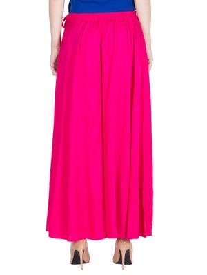 solid pink viscose palazzo - 14166761 - Standard Image - 3