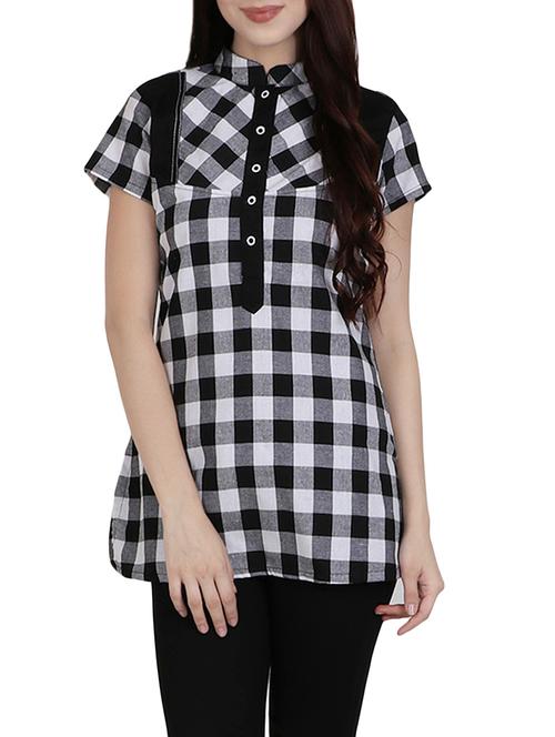 black cotton straight top - 14167941 - Standard Image - 1