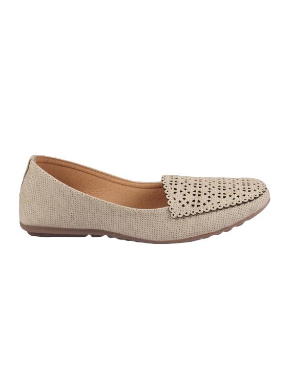 beige faux leather slip on ballerina - 14168264 - Zoom Image - 2