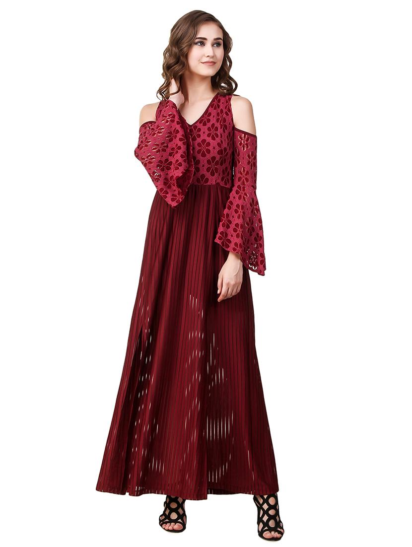 maroon maxi dress - 14169093 - Zoom Image - 1