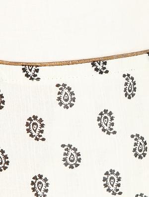 white printed cotton palazzo - 14169362 - Standard Image - 4
